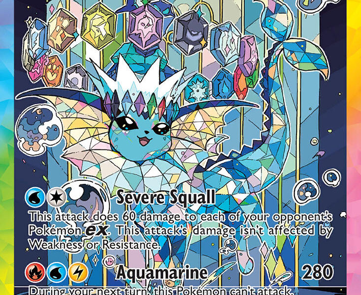 Vaporeon ex Pokemon Kaart