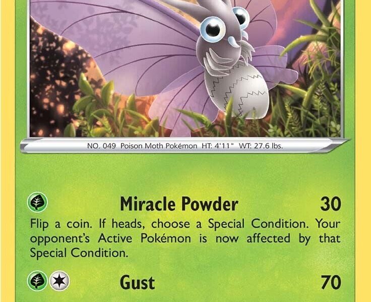 Venomoth Pokemon Kaart