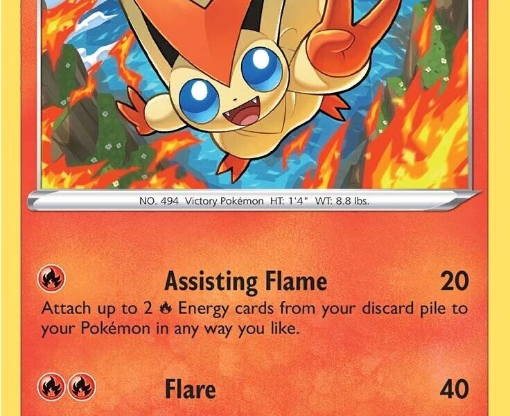 Victini Pokemon Kaart