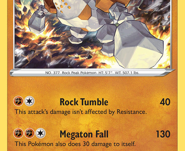 Regirock Pokemon Kaart
