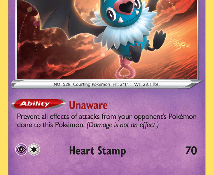 Swoobat Pokemon Kaart