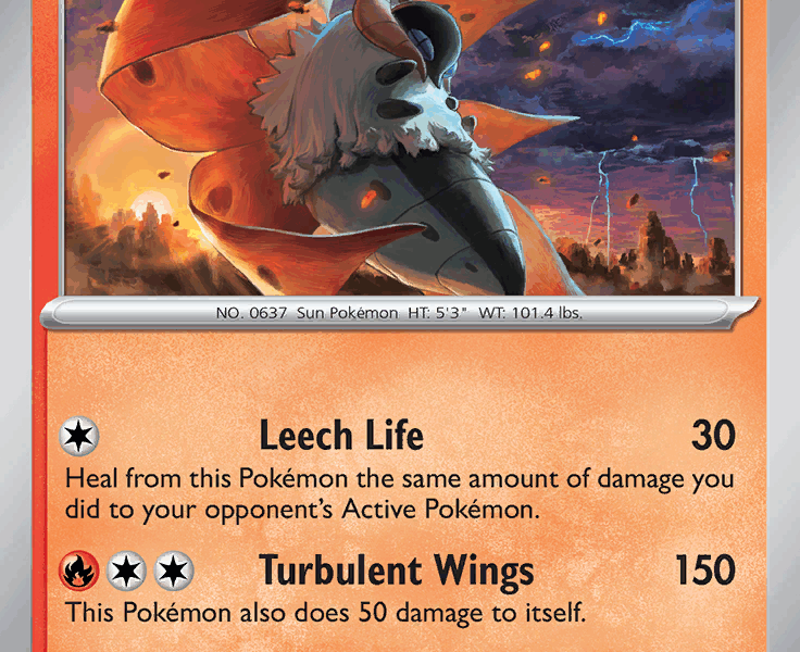 Volcarona Pokemon Kaart