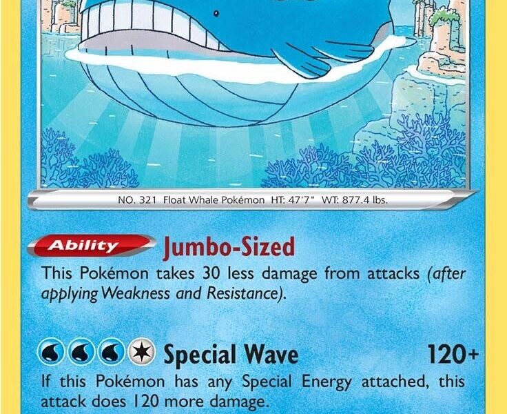 Wailord Pokemon Kaart