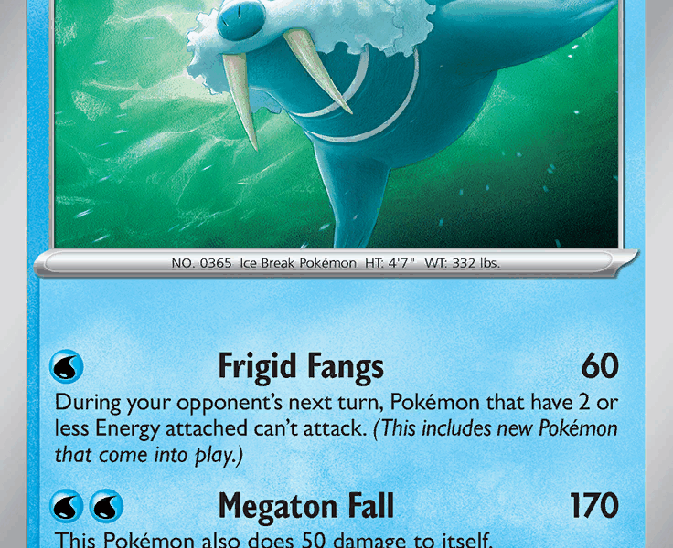 Walrein Pokemon Kaart