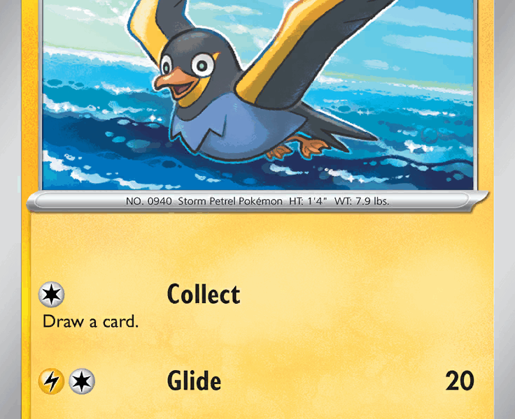 Wattrel Pokemon Kaart