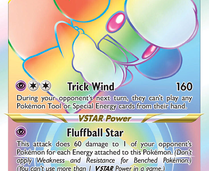 Whimsicott VSTAR Pokemon Kaart