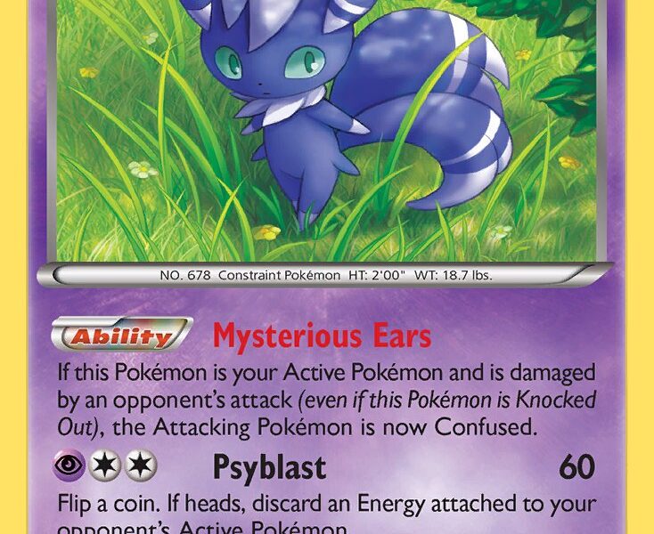 Meowstic Pokemon Kaart