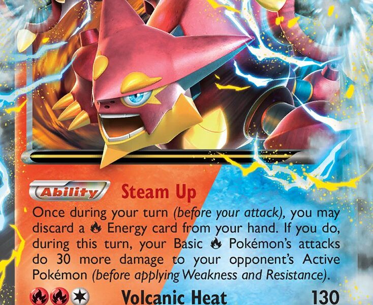Volcanion-EX Pokemon Kaart