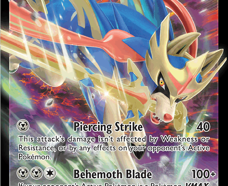 Zacian V Pokemon Kaart