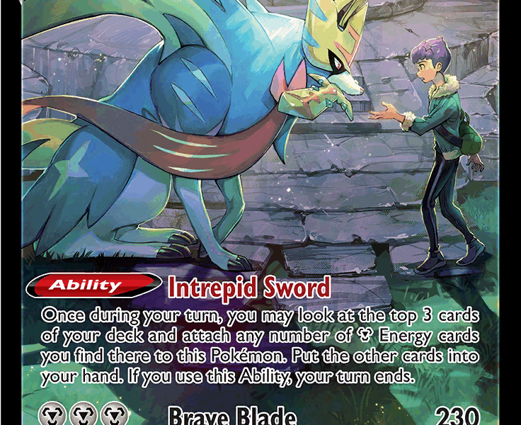 Zacian V Pokemon Kaart