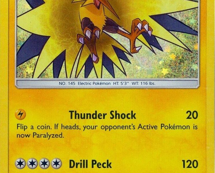 Zapdos Pokemon Kaart