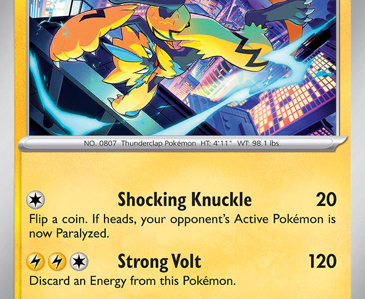 Zeraora Pokemon Kaart