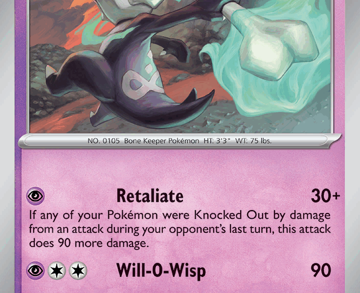 Alolan Marowak Pokemon Kaart