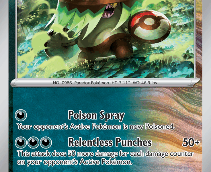 Brute Bonnet Pokemon Kaart