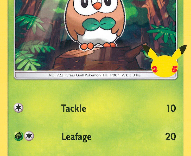 Rowlet Pokemon Kaart