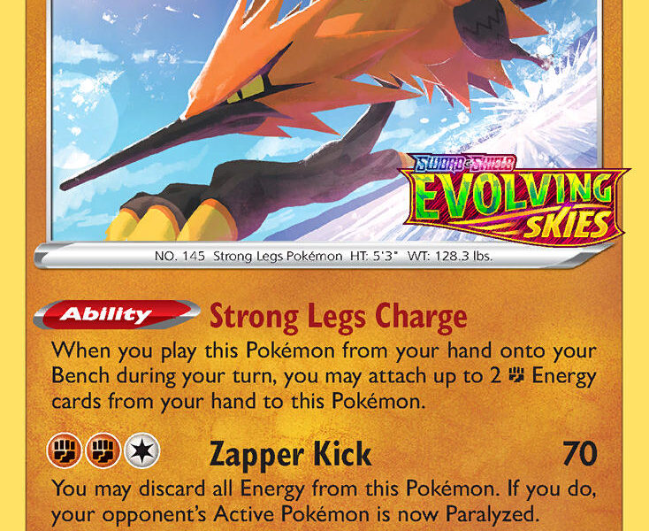 Galarian Zapdos Pokemon Kaart