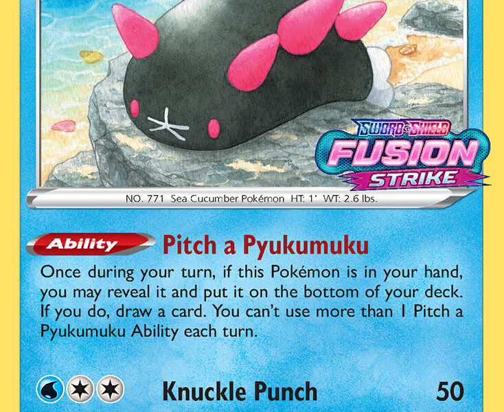 Pyukumuku Pokemon Kaart