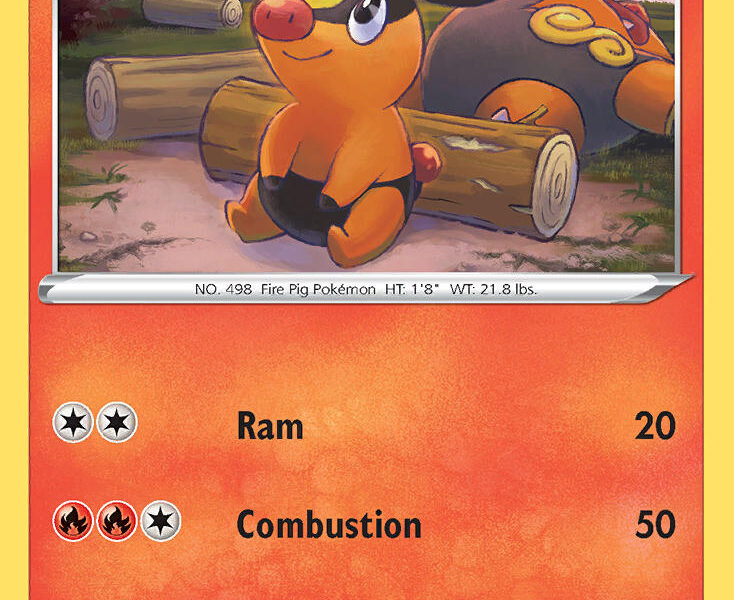 Tepig Pokemon Kaart