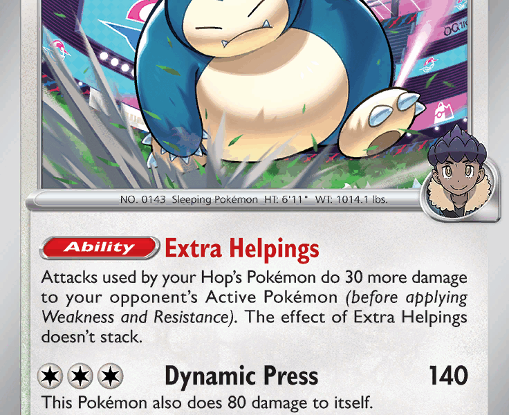 Hop’s Snorlax Pokemon Kaart
