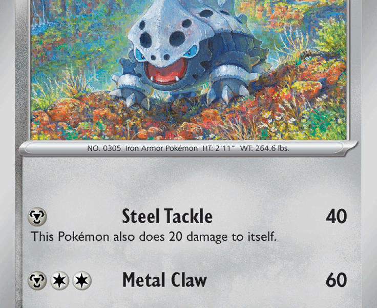 Lairon Pokemon Kaart