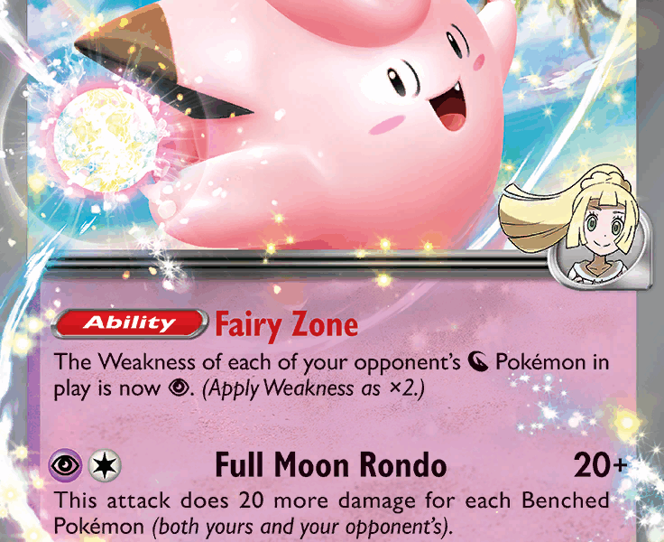 Lillie’s Clefairy ex Pokemon Kaart