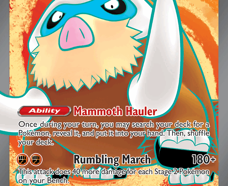 Mamoswine ex Pokemon Kaart
