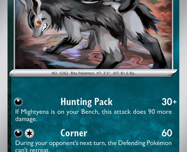 Mightyena Pokemon Kaart