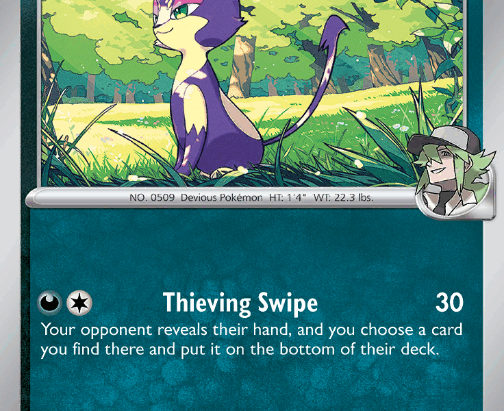 N’s Purrloin Pokemon Kaart