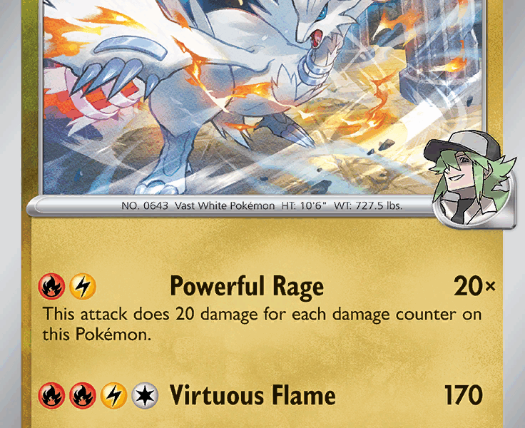 N’s Reshiram Pokemon Kaart