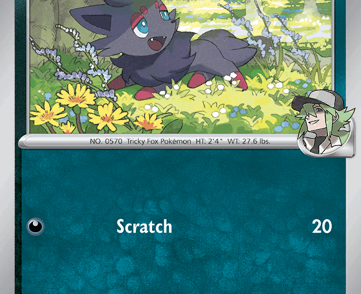 N’s Zorua Pokemon Kaart