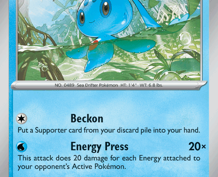 Phione Pokemon Kaart