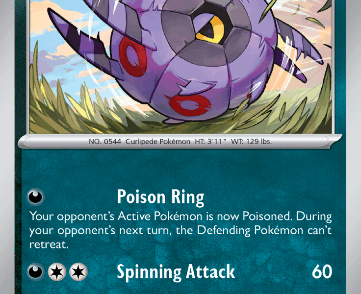 Whirlipede Pokemon Kaart