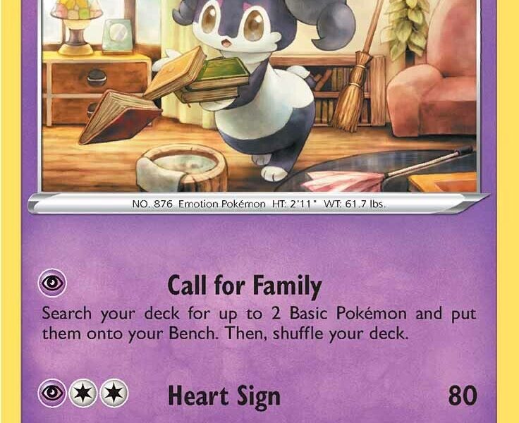 Indeedee Pokemon Kaart