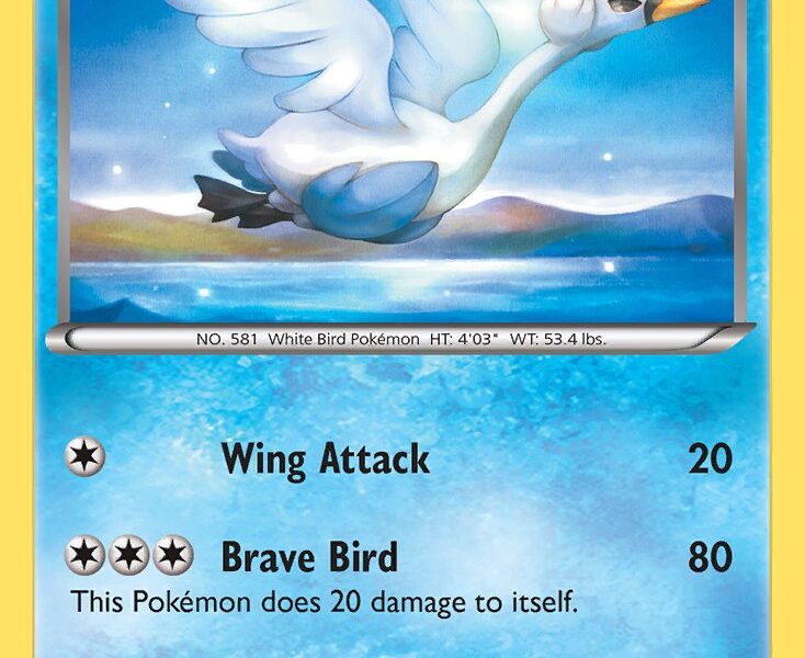 Swanna Pokemon Kaart