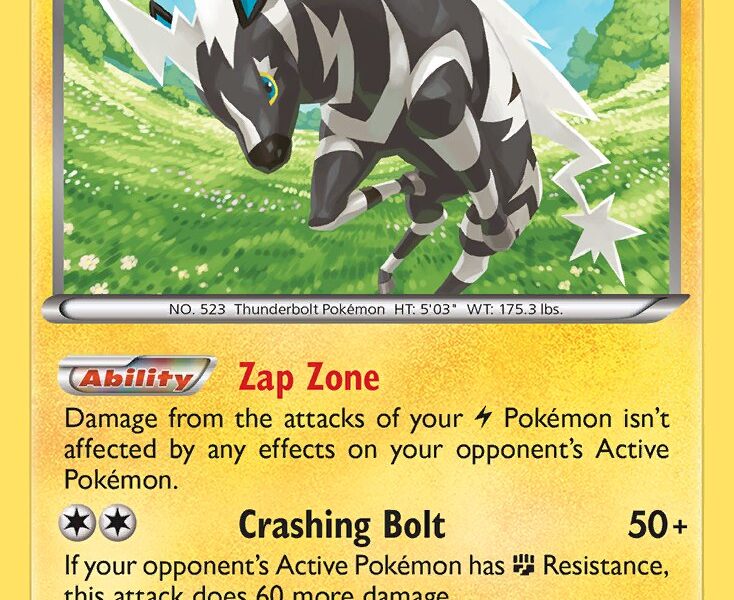 Zebstrika Pokemon Kaart