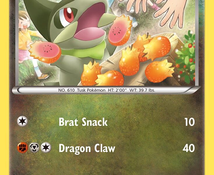 Axew Pokemon Kaart