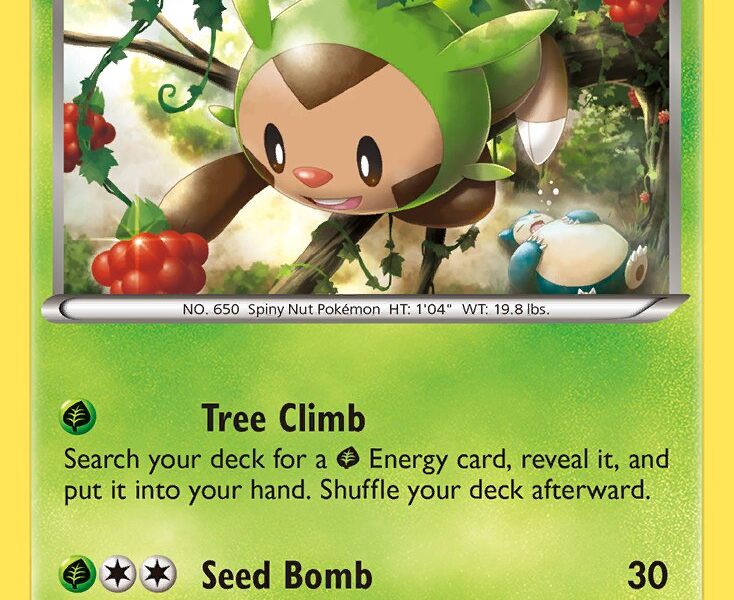 Chespin Pokemon Kaart