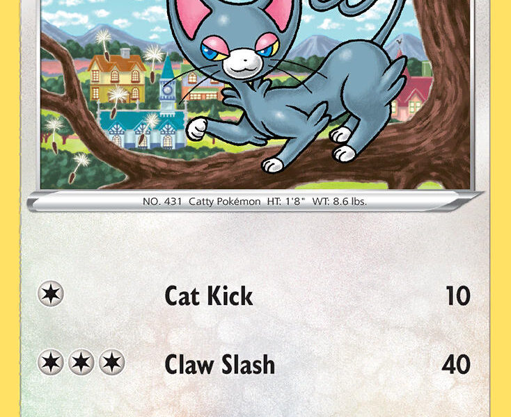 Glameow Pokemon Kaart