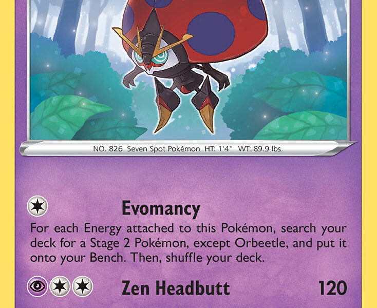 Orbeetle Pokemon Kaart