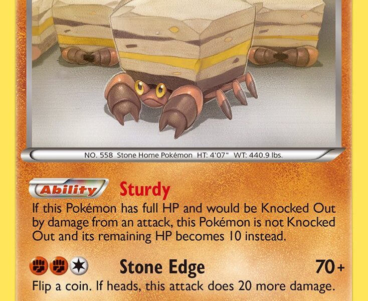Crustle Pokemon Kaart