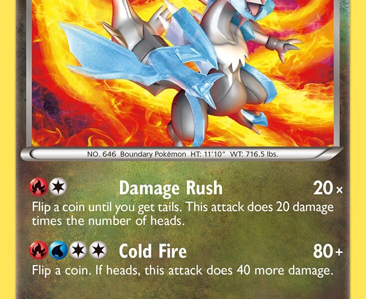 White Kyurem Pokemon Kaart