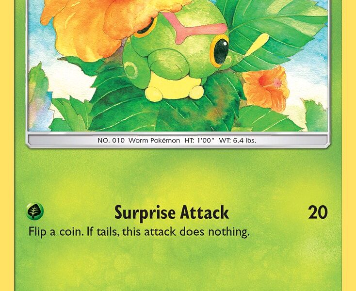 Caterpie Pokemon Kaart