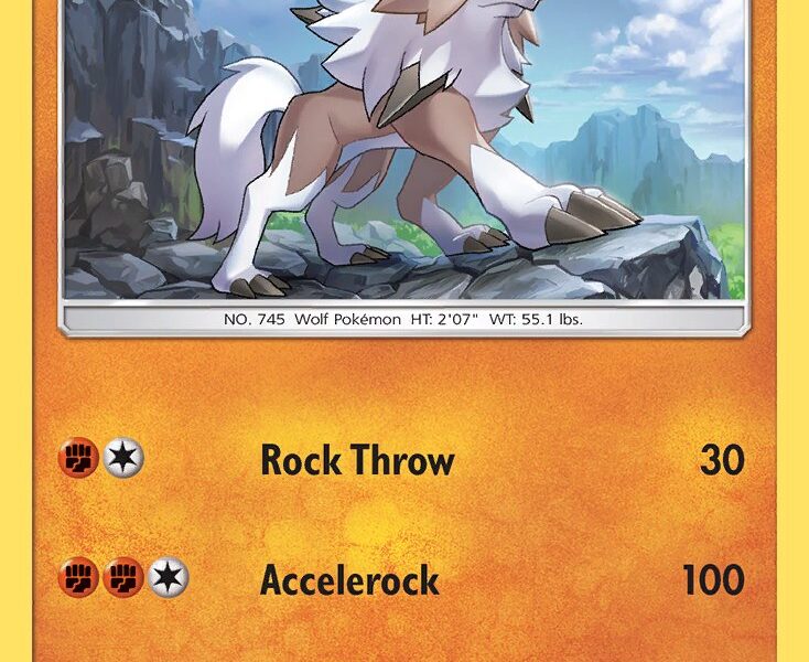 Lycanroc Pokemon Kaart