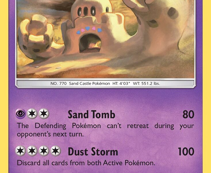 Palossand Pokemon Kaart