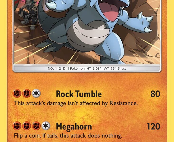 Rhydon Pokemon Kaart