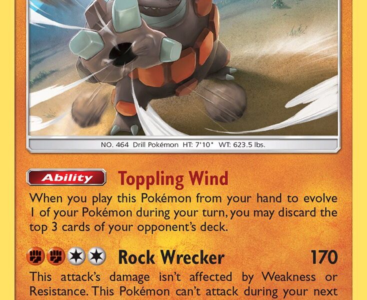 Rhyperior Pokemon Kaart