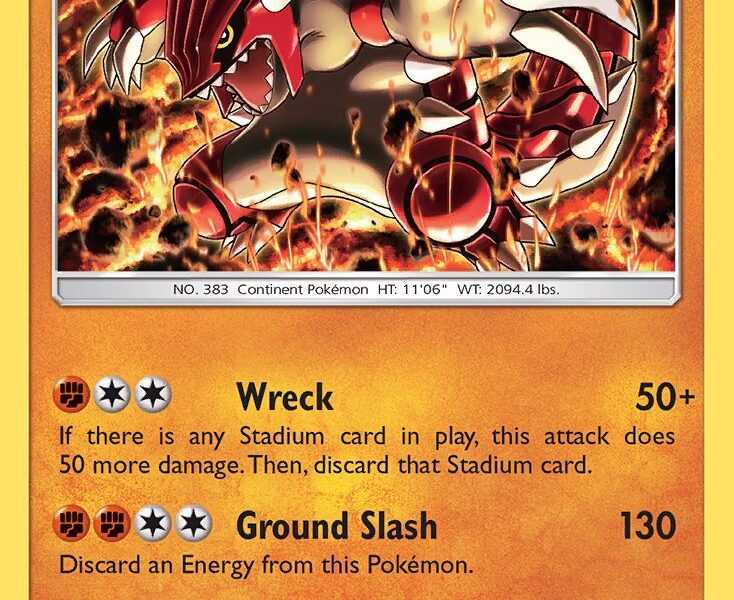 Groudon Pokemon Kaart