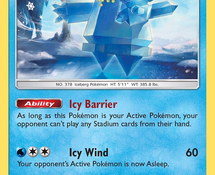 Regice Pokemon Kaart