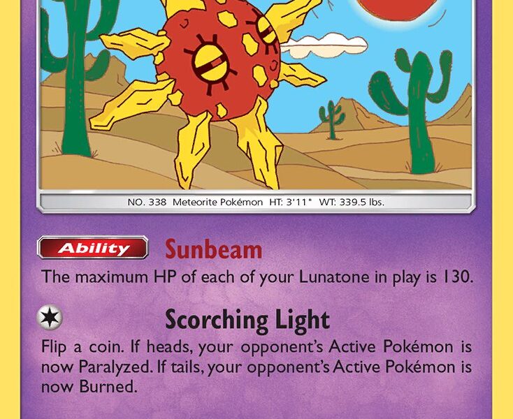 Solrock Pokemon Kaart