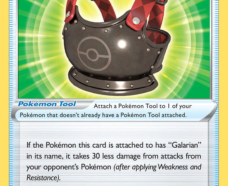Galarian Chestplate Pokemon Kaart